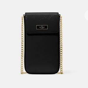 NWT KATE SPADE Bridget Crinkle Leather Phone Crossbody